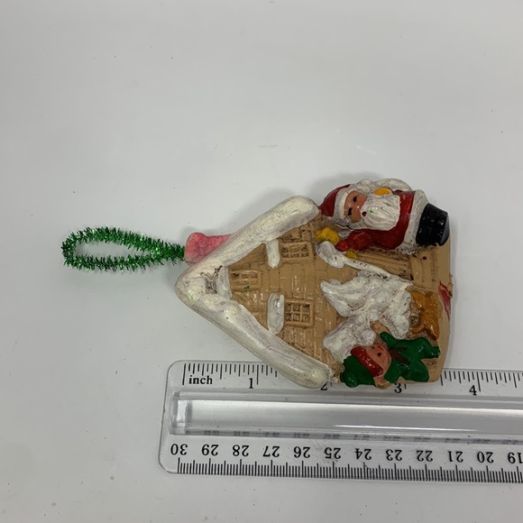 Vintage cottage Santa & elf Christmas tree ornament decoration - Picture 7 of 16